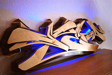 Lichtdesign mit Graffitikunst
