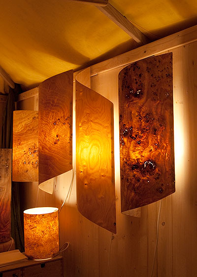 Designerlampen aus Naturholz