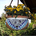 Gartenhängeampel mit Mosaik