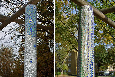 Säulen mit Mosaik