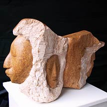Speckstein Skulptur - Gesichter